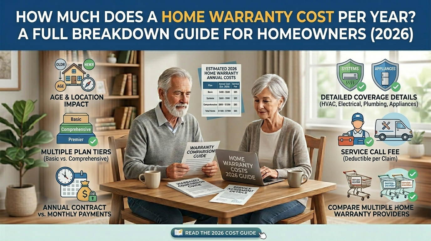 How Much Does a Home Warranty Cost Per Year Full Breakdown (2026)